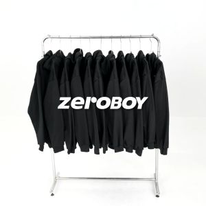 ZEROBOY ผ้าสำลี Hoodie หนึ่งใหญ่ ชุดแสดงผ้าฟรี สำหรับชายและหญิง สามารถสัมผัสได้ทั้งชายและหญิง