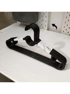 Thickened Anti-Slip Plastic Clothes Hangers for Hotel And Clothing Store Black And White No Trace Nordic Style for Adults