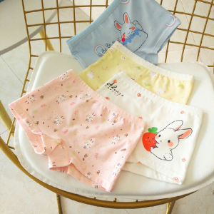 MeiLetti Girls Cotton Underwear Breathable Thin Triangle Briefs Childrens Comfortable Flat Angle Shorts Moisture Wicking Antibacterial