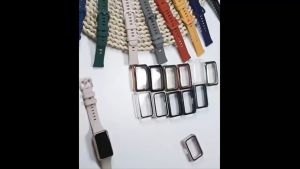 MAFAM【🔥เคส+สายรัด🔥】3PCS สายซิลิโคนสองสีสำหรับ Huawei Band 10 ตัวป้องกันเคส วงดนตรีที่ระบายอากาศได้ Huawei Band 9 8 สร้อยข้อมือป้องกันกรณี