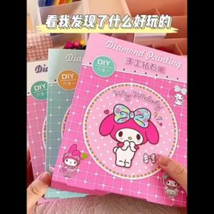 My Melody DIY Lukisan Berlian Mainan Perempuan Kanak Kanak Tampal Kristal Kartun Seni Kraft Tangan Kuromi Aktiviti Kreatif 6 In 1 Sanrio Kuromi Unicorn Diamond Stickers DIY Toy Art Crafts 美乐蒂钻石贴画新款儿童手工diy库洛米满钻粘贴画玩具女孩子 A404