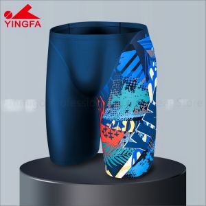 Yingfa Nam tập luyện Quần bơi Fastskin đầu gối bơi Jammer chuyên nghiệp quần bơi rộng Nhanh chóng làm khô chống Clo chàng trai thể thao quần soóc lướt sóng