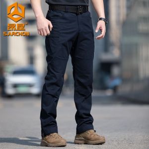 Tactical Long Pants Mens Outdoor Workwear Straight Leg War Training Elastic Waterproof Spring Autumn Lightning Generation II