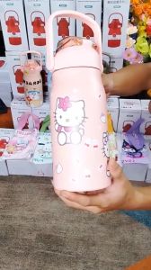 Bình Giữ Nhiệt 1200ml Họa Tiết Hoạt Hình cute INOX 316 Tặng Kèm Túi Và Cọ Vệ Sinh Ống Hút