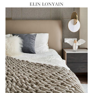 ELIN LONYAIN | Minimalist Coarse Knit Throw Blanket