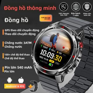 Đồng Hồ Thông Minh Thể Thao GPS Chuyên Nghiệp Mới Năm 2025 Dành Cho Nam Theo Dõi Chạy Bộ Bơi Lội Ngoài Trời Với La Bàn Máy Đo Độ Cao Khả Năng Chống Sốc 3ATM Thiết Bị Theo Dõi Thể Dục