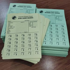 cetak promis 1rim/angsuran 1rim/ koprasi harian/nota promis/nota angsuran