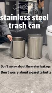 ถังขยะสแตนเลสแบบบูรณาการที่มีการเปิดขนาดใหญ่และความจุขนาดใหญ่ทนไฟและกันน้ำได้เหมาะสำหรับสำหรับห้องนั่งเล่นห้องนอนห้องครัวบาร์และสตูดิโอ