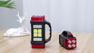 {MojoyceStyle}USB ไฟฉายระยะไกลกันน้ำพลังงานแสงอาทิตย์โคมไฟทำงานในร่มลื่นตกปลาตกปลาไฟฉาย Power Bank 4 โหมดแหล่งกำเนิดแสงสำหรับเดินป่าปีนเขา