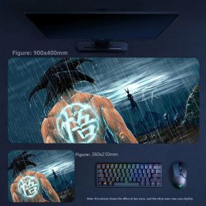 Bandai | New Animation Dragon Ball Goku Leather Mouse Pad High Definition Print Boys E-sports Game Non-slip Keyboard Pad Office Mouse Pad