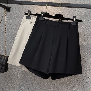 Outlets Shopping Mall Brand Counter Withdraw Clearance Womens Clothes Plus Size Elastic High Waist Thin Suit Wide Leg Shorts Women