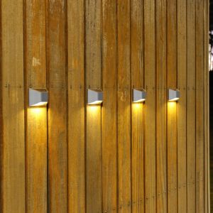 JeeYee 8LED IP65 Solar Lights Outdoor Waterproof Up And Down Luminous Wall Light Garden Stairs Fence Decoration Solar Panel Lamp