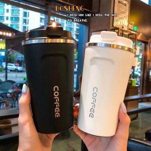 380/510ML Car Coffee Cup Thermos Water Bottle Keeps Cold and Heat Thermal Mug Stainless Steel Thermo Bottle Sports Water Bottles