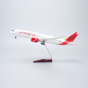 43cm 1/130 Scale Avianca B787 Diecast Resin Airplane Model Kit With Landing Gear Wheel For Collection Display or Plane Toys