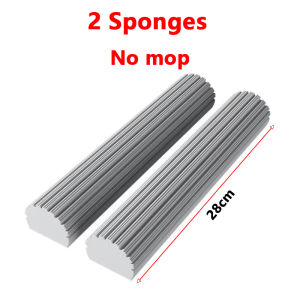 New Squeezed Self Draining Rubber Cotton Mop Hand Free Magic Self-cleaning Flat Mop Reusable Sponge Household Floor Cleaning