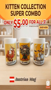 【SG Ready Stock】Fürhapter Austrian 300ml x 3pcs Mug Retro Style Embossed Mug Minimalist High End Ceramic Mug Ceramic Cup
