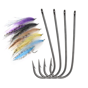 100PCS 16#-3/0 Aberdeen Long Shank Fish Hook Saltwater Freshwater Fishing Hooks Sabiki Rig Jig Lure Streamer Fly Hook