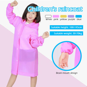 Kids Rain Coat Foldable Waterproof Rain Coat Reusable EVA Children RainCoat Baju Hujan儿童雨衣