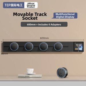 TEP | Sliding Track Power Strip Smart Display Multi-function