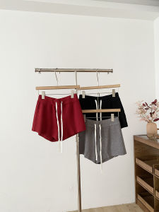 Quần Short Nữ Cạp Cao Ống Rộng Giản Dị Phong Cách Hàn Quốc Mùa Thu 2025 Quần Dài Thường Ngày Có Dây Rút