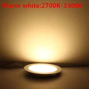 Ultra Thin LED Panel Downlight 3W 6W 9W 12W15W 25W Round/ Square LED Ceiling Recessed Light AC85-265V LED Panel lamps