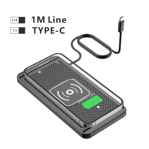 Kebeteme | KEBIDUMEI Car Wireless Charger Silicone Non Slip Pad for Phone 18 17 16 15 14 Car Wireless Phone Chargers Fast Charging Station
