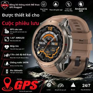 LIGE | Đồng Hồ Thông Minh GPS 2026 Dành Cho Nam Chống Nước 5ATM Màn Hình AMOLED Gọi Bluetooth La Bàn Đo Độ Cao 170+ Chế Độ Thể Thao Smartwatch Ngoài Trời