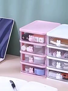 KAPEKANZ24ส่งเร็วจากกทมกล่องเก็บของกระต่ายการ์ตูนลิ้นชักตั้งโต๊ะ กล่องเก็บของกล่องเก็บเอนกประสงค์แบบมีลิ้นชัก 2/3/4/5ชั้น