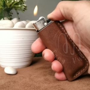 Sarung Tempat Korek Api Gas TOKAI Kulit Sapi Premium | KOTAK | EDC Wadah Pemantik Keren Unik