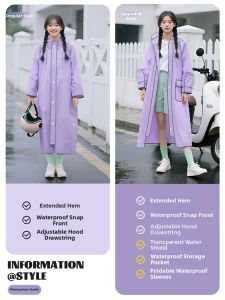 ZHENGYU | Heavy Rain Protection Long Coat Raincoat for E-Bike Riders One Piece