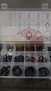 【STOK MSIA】Gasket Getah Hitam 225pcs O-Ring Set Washer Rubber Grommet Gaskets Seal Ring Nitrile NBR Sealing