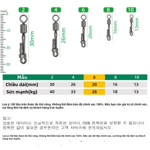20 Chiếc Móc Câu Xoay Nhanh Móc Nối Nhanh Vòng Chắc Chắn Bằng Đồng Thau Thép Không Gỉ Khớp Nối Nhanh Cho Cá Chép Chống Mài Mòn Chống Gỉ