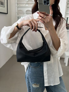 Laid-back Style Hobo Bag Casual Hand-held Close-fitting Quirky Design Small Dumpling Bag Soft Leather Single Shoulder Crossbody Bag