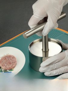 Stainless Steel Patty Press for Burger Meat Pancakes White Ji Mo Fried Bread Commercial Home Use Steak Paste Tool