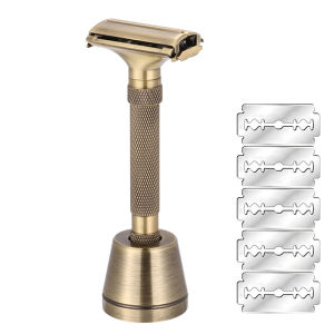 Dao Cạo An Toàn Có Thể Điều Chỉnh Sang Trọng Dành Cho Nam Thiết Kế Mới Bướm Mở Máy Cạo Râu Cổ Điển Hợp Kim Kẽm Đồng Thau Cho Trải Nghiệm Cạo Râu Tuyệt Vời