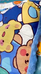 Hntob 1-6Y Anti-Flat Head Pillow Cotton Shaping Pillow Velvet Toddler Soft Breathable Double Sided