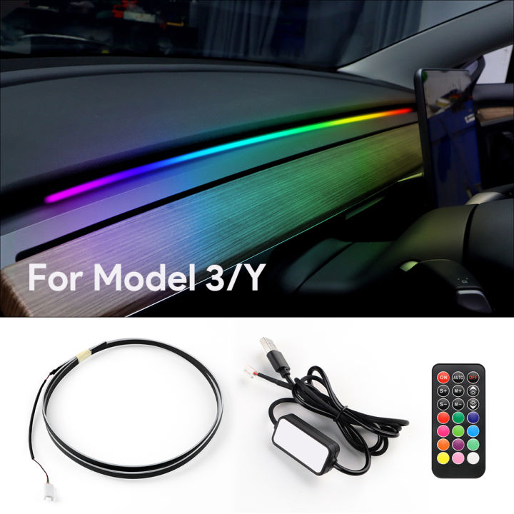 For Tesla Model 3 Y Airspeed LED Streamer Atmosphere Light Car Ambient ...