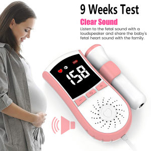 Fetal Heartbeat Doppler 3MHz Ultrasound Baby Heart Rate Detector Pregnant Baby Stethoscope Monitor For Pregna Fetal Baby Monitor