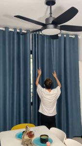 【140cm X 220cm】4PCS Blackout Sale Plain Curtains Window/Door Ring Design Blackout Kurtina COD Free Shipping sale Deep color 99.9% Shading