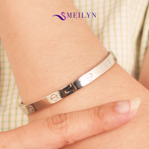 MEILYN Gelang Kaku Tangan Motif Classic Bangle Lapis Perak 18K All Variant