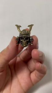 Samurai Skull Head Helmet Brass Knife Beads Paracord Beads EDC Knife Lanyard Beads & Pendant Backpack Bracelet Necklace Keychain