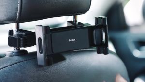 Giá treo Điện Thoại - Máy Tính Bảng xếp gọn dùng gắn lưng ghế trên xe hơi Baseus JoyRide Pro Backseat Car Mount Black