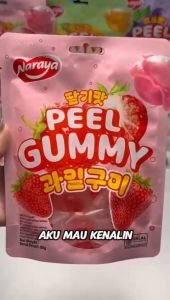 Naraya Peel Gummy 80gr Jelly Fruit Candy Strawberry Grape Mango Permen Jeli Lunak Snack Cemilan Anak