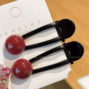 Ankela Bean Paste Hair Accessories Side Clips Womens Hairpins Sweet Style Fresh out Fashion Hairgrips Duckbill Hairclips