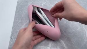 Makeup Brush Silicone Pouch Tas Kuas Makeup Brush Travel Case Tempat Penyimpanan Kuas Make Up  Anti Air Brush Holder Organizer Buka Tutup Magnetic