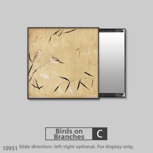 RUIBAHAO | Retro French Style Hidden Concealable Dressing Mirror
