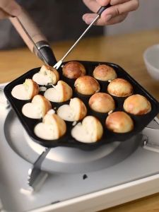 14 Holes Takoyaki Grill Pan Plate Takoyaki Cooking Set Non-Stick Aluminum Frying Baking Mold Tray Octopus Ball / Pancake Maker