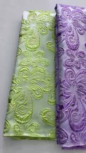 2026 African Jacquard Lace Fabric with Metallic Gold Accents Elegant Satin Brocade for Nigerian/Senegalese Traditional Attire