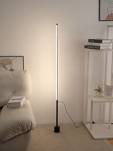 Modern Minimalist LED Floor Lamp Slim Standing Lamp 3-Color Dimming Eye Protection Night Light for Bedroom Study Living Room Office Home Lighting