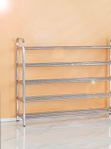 ชั้นวางรองเท้า ชั้นวางรองเท้าสแตนเลส5ชั้น ขนาด 60ซ.ม. 100ซ.ม. ดีไซน์ทันสมัย วางได้เยอะ ไม่โยกเยก แข็งแรงทนทาน จัดเก็บรองเท้าให้เป็นระเบียบ ไม่เป็นสนิม